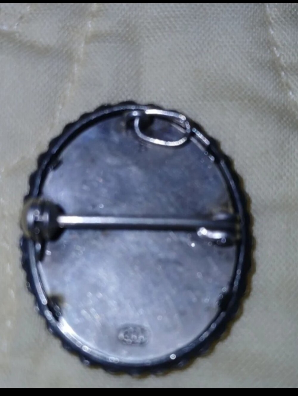 Antique 800 Silver Miniature Portrait Brooch Pendant - Picture 10 of 10